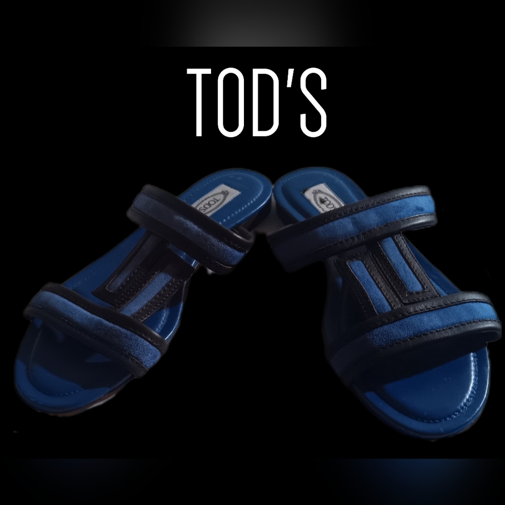 TOD'S Women's Cuoio Colorblock Suede & Leather Sandals